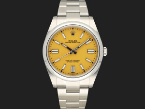 Rolex Oyster Perpetual 41 Yellow Dial 124300 NEW