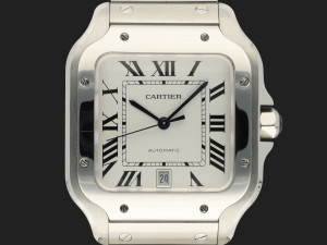 Cartier Santos Large Date Steel Roman Dial WSSA0009 / 4072