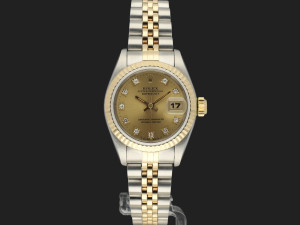 Rolex Lady-Datejust 26 Champagne Diamond Dial 69173