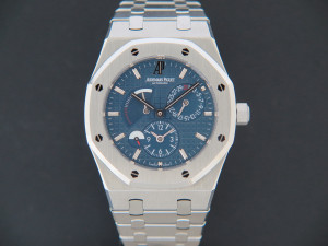 Audemars Piguet Royal Oak Dual Time Blue Dial 26120 ST Watches