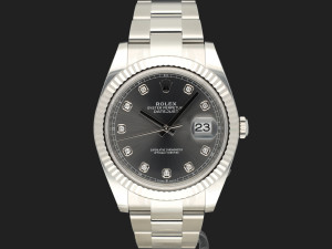 Rolex Datejust 41 Slate Diamond Dial 126334 99% NEW