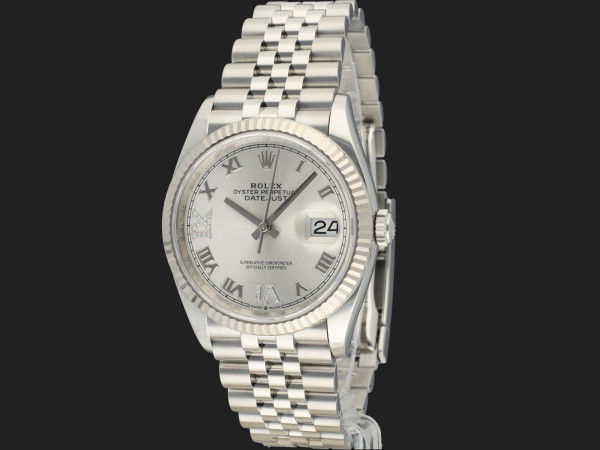 Rolex - Datejust 36 Silver Diamond Dial 126234