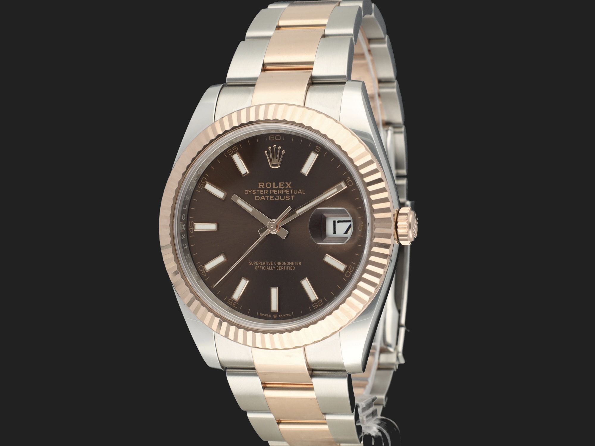 Rolex Datejust 41 Everose Steel Choco Dial 126331 Horloges Filipucci Juweliers Maastricht