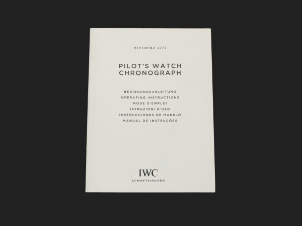 IWC - Pilot's Watches Chronograph Instructions Booklet