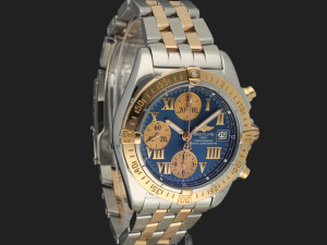 Breitling Chrono Cockpit Gold/Steel Blue Dial C13358