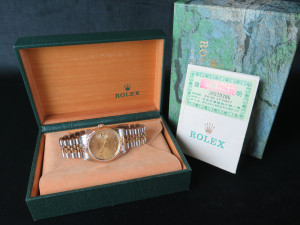 Rolex Datejust Gold/Steel Champagne Diamond Dial 16233