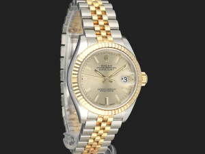 Rolex Lady-Datejust 28 Gold/Steel Champagne Dial 279173