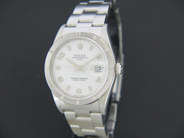 Rolex - Date White Arab Dial 15210