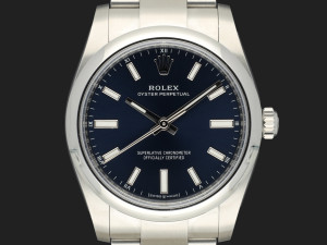 Rolex Oyster Perpetual 34 Blue Dial 124200