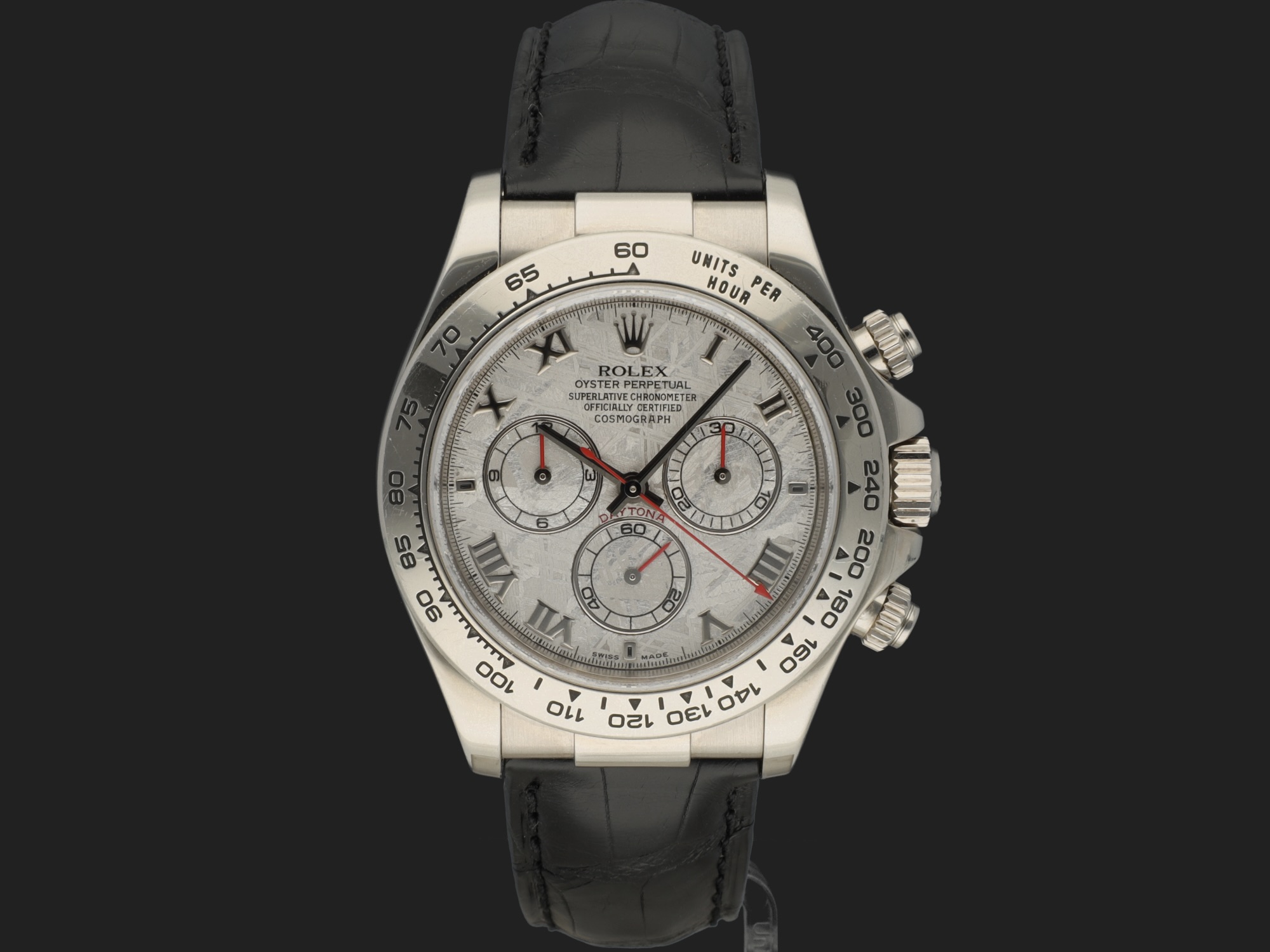 Rolex Daytona White Gold Meteorite Dial 116519 Uhren Filipucci Juwelers