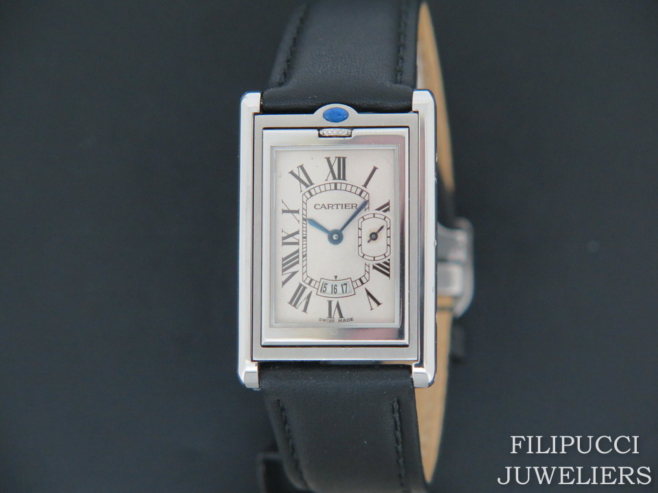 Cartier Tank Basculante Silver Dial Horloges Filipucci