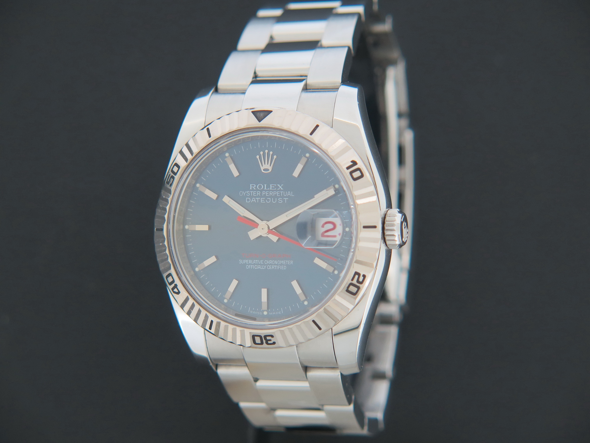 Rolex turn o graph blue online dial