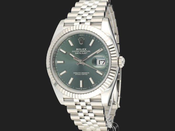 Rolex - Datejust 41 Mint Green Dial 126334 NEW 