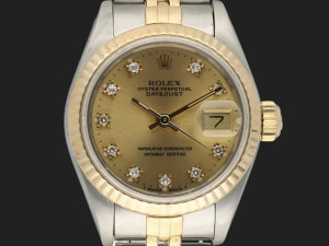 Rolex Lady-Datejust 26 Champagne Diamond Dial 69173