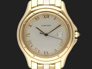 Cartier Cougar Panthere Gold/Steel Grey Dial 116000R