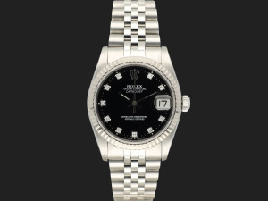 Rolex Datejust 31 Black Diamond Dial 68274