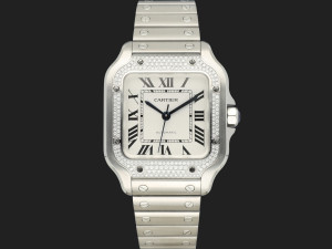 Cartier Santos Medium Diamond Bezel W4SA0005 