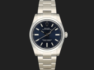 Rolex Oyster Perpetual 34 Blue Dial 124200 NEW