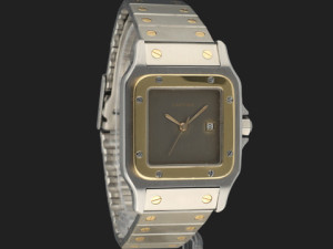 Cartier Santos Carree Automatic Gold/Steel Slate Dial 2961