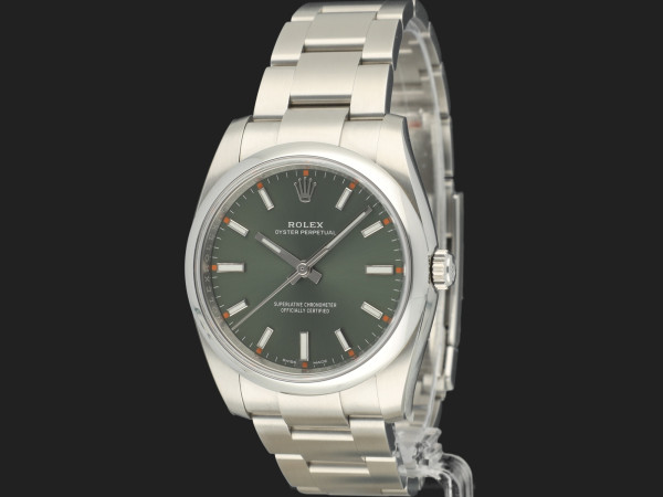 Rolex - Oyster Perpetual 34 Olive Dial 114200 NOS