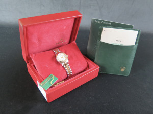 Rolex Lady-Datejust 26 Gold/Steel White Roman Dial 79173