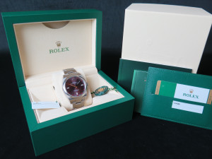 Rolex Oyster Perpetual 39 Red Grape Dial 114300