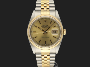 Rolex Datejust Gold/Steel Champagne Dial 16233