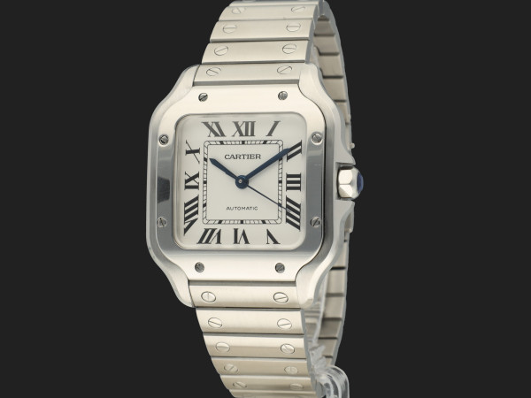 Cartier - Santos Medium Silver Roman Dial WSSA0029