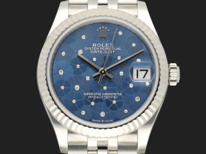 Rolex Datejust 31 Azzuro Floral Diamond Dial 278274 NEW