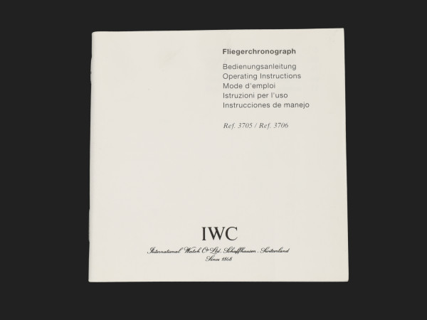 IWC - Fliegerchrono Operating Instructions  Booklet     