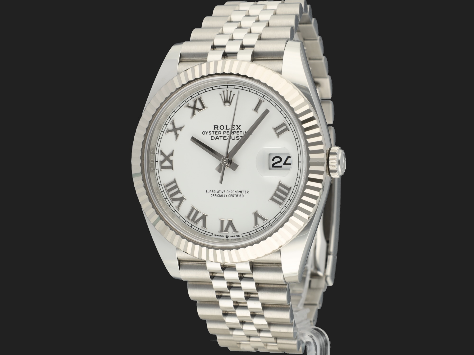 Rolex Datejust 41 White Roman Dial 126334 Watches Filipucci Juweliers