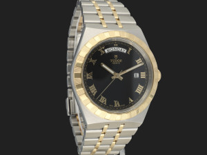 Tudor Royal Gold/Steel 41 Black Roman Dial 28603 