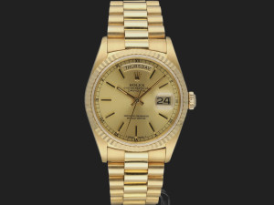 Rolex Day-Date 36 Yellow Champagne Dial 18238