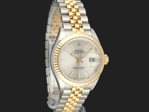 Rolex Lady-Datejust 28 Gold/Steel Silver Dial 279173