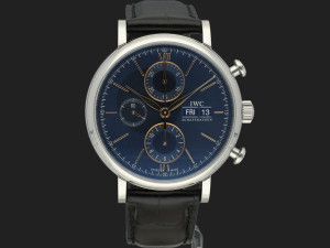 IWC Portofino Chronograph Blue Dial IW391036 NEW