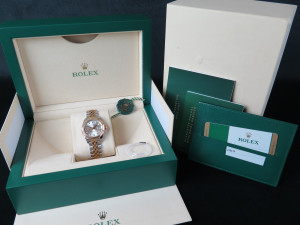 Rolex Lady-Datejust Gold/Steel Silver Diamond Dial 279173