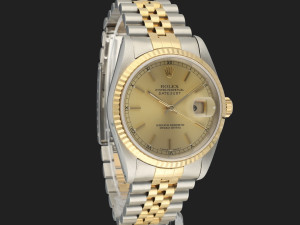 Rolex Datejust Gold/Steel Champagne Dial 16233