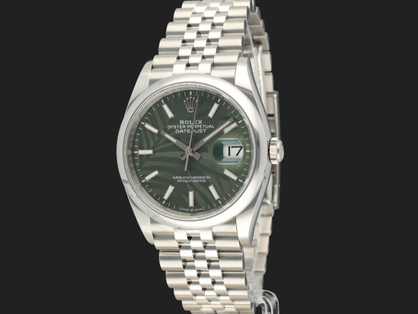 Rolex - Datejust 36 Palm Motif Green Dial 126200