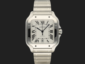 Cartier Santos Large Date Steel Roman Dial WSSA0009 / 4072