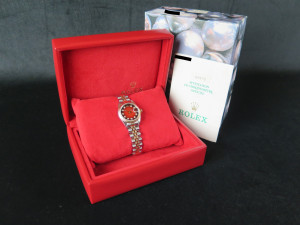 Rolex Lady-Datejust 26 Red Vignette Diamond Dial 69173 