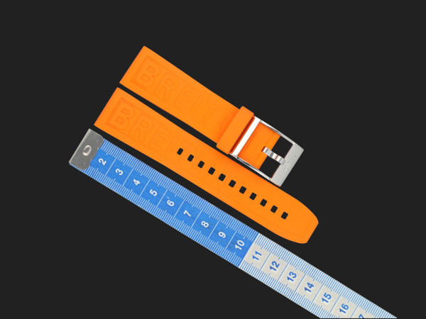 Breitling - Orange Rubber Strap 22-20 MM