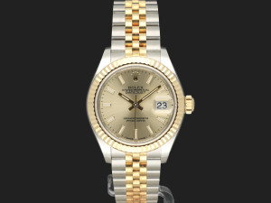 Rolex Lady-Datejust 28 Gold/Steel Champagne Dial 279173