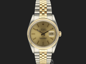 Rolex Datejust Gold/Steel Champagne Dial 16233