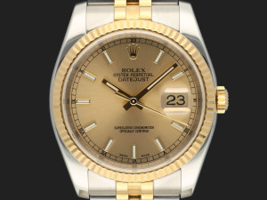 Rolex Datejust Gold/Steel Champagne Dial 116233
