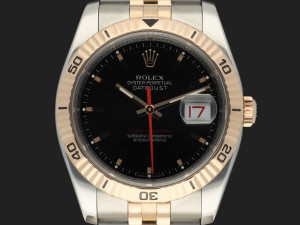 Rolex Datejust Turn-O-Graph Rose Gold/Steel Black Dial 116261