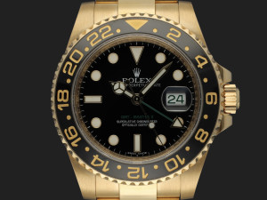 Rolex GMT-Master II Yellow Gold Black Dial 116718LN