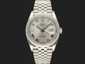 Rolex Datejust 36 Silver Diamond Dial 126234