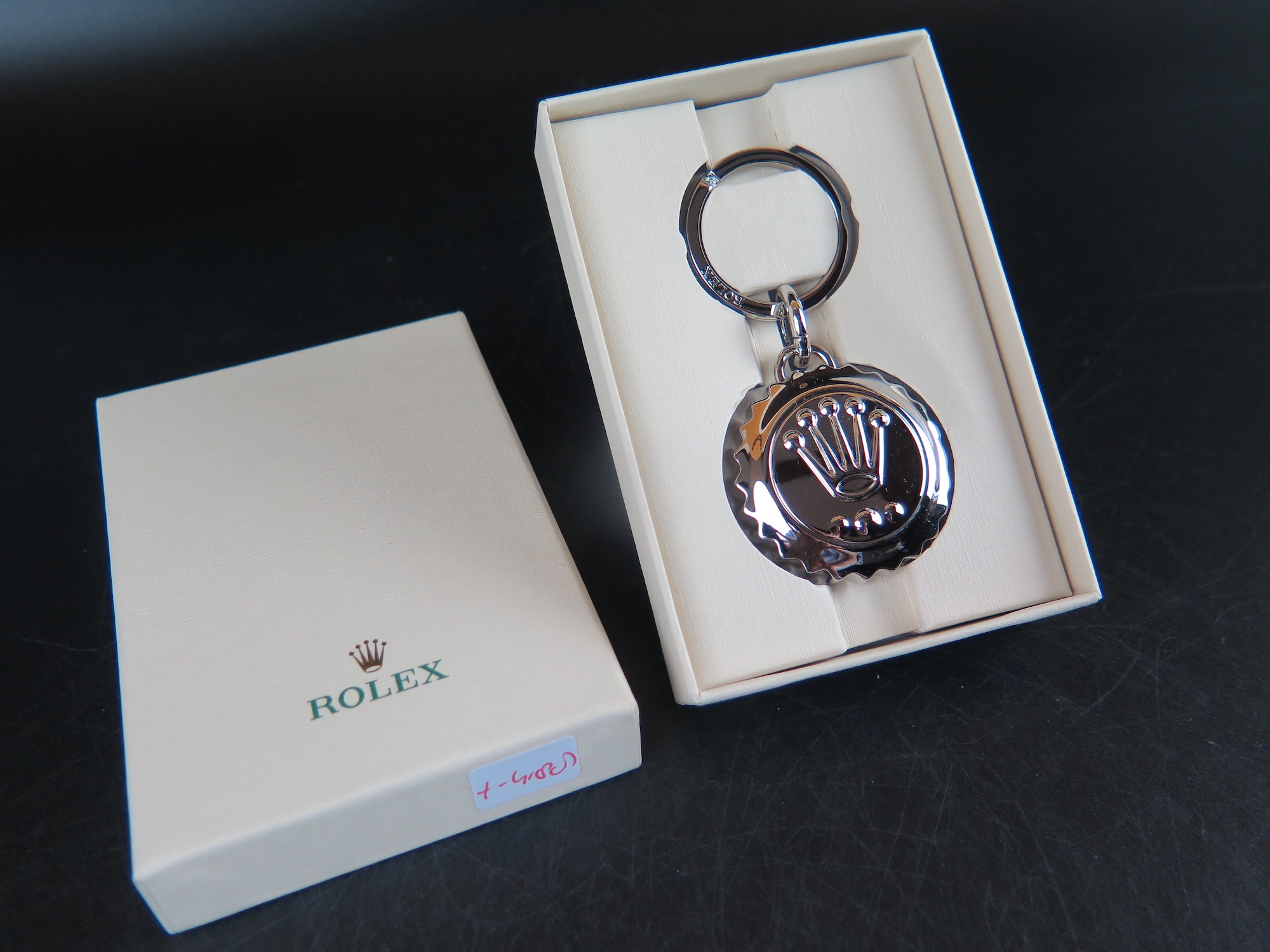 Rolex Silver Crown Key Ring 