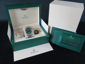 Rolex Oyster Perpetual 41 Green Dial 124300 NEW