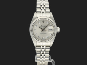 Rolex Lady-Datejust 26 Silver Diamond Dial 69174